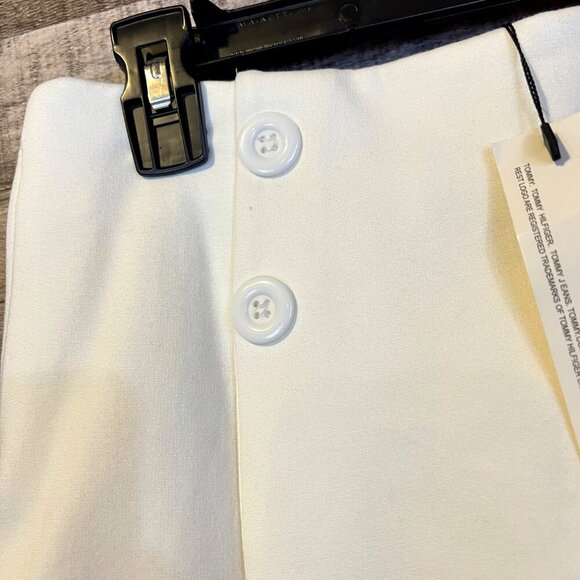 NWT Tommy Hilfiger White‎ Wrap Skort Button Details XL Preppy Coastal Minimalist - Picture 3 of 4